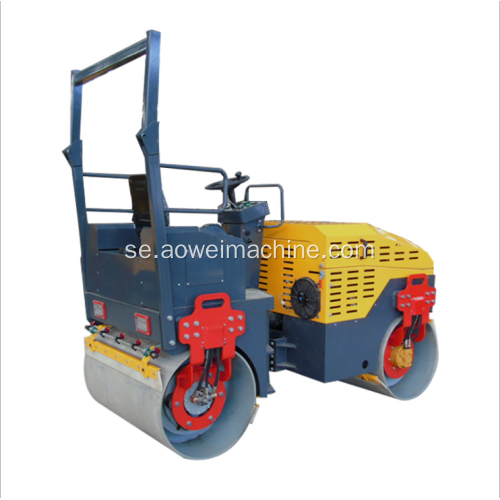 Mini billigt 2 ton mekanisk enhet Dubbel trumma Vibrerande Mini Road Roller Compactor